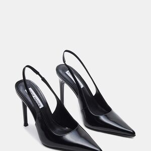Steve Madden Glossy Black Pointed Heels